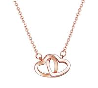 minkissy 1 Pièce Collier Coeur Cœur Nom Colliers De Coeur Délicat Pour Double Collier Pendentif Coeur D'amour Nouvelle Chaîne De Cou Pendentif Cou Collier En Forme De Coeur Doré