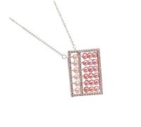 minkissy 1 Pièce Collier de perles d'abaque pearl necklace pendentif abacus rose Pendentif chic clavicule femme boulier Collier élégant collier créatif douce