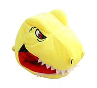 minkissy 1 Pièce de dinosaure Chapeau de costume de fête peluche topper à cheveux farci casque déguisement enfant chapeaux de fête chapeaux d'anniversaire pour les enfants Jaune