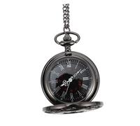 minkissy 1 Pièce Montre de Poche Or Poche Suspendue Vintage pour clé Montre Suspendue Montre Gousset Ancienne Montres Anciennes Montre à l'ancienne Alliage de Zinc Black