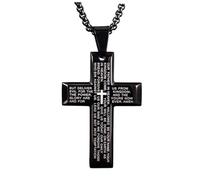 minkissy 1 pièce Pendentif Croix Acier Inoxydable pour Homme Collier Chic et Simple avec Chaîne de Accessoire Élégant et Durable pour Style Unique