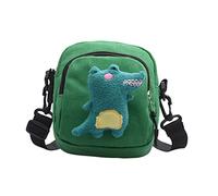 minkissy 1 Pièce Sacs Femme Mignon Corps Dinosaure Occasionnel Filles Croix Mini- Petit De Messager Mini Pochette pour Téléphone D'épaule Green Toile
