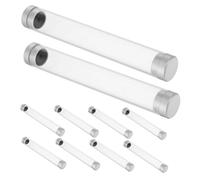 minkissy 10 Pièces Boîte De Rangement pour Trousse à Outils De Manucure Tube à Outils D'extension des Cils Tive Tube De Rangement en Plastique Étui à Cils Portable Pc Transparent