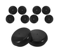 minkissy 10 Pièces Couvre-pieds Antidérapants Noirs pour Cadre de Marcheur, en Plastique Circulaire de 43mm, Support Uniforme au Sol sans Outil, pour Sols de Salle de Bain et Passages