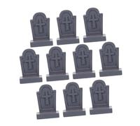minkissy 10 Pièces Décorations Halloween Résine Miniatures Forme de Tombeaux pour Maison de Poupée Accessoires de Cimetière avec Coffin Adorable pour Ambiance Festive