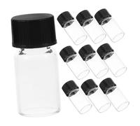 minkissy 10 pièces Flacon Échantillon Verre Transparent Fiole Fuite avec Couvercle Vis Vial pour pour Voyage et Activités de Plein Air