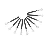 minkissy 10 Pièces Lot de Éponges Maquillage Champignon avec Manche Bois Pinceaux Blender pour Fond de Teint et Correcteur Application Précise Visage Zones Délicates