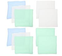 minkissy 10 pièces Lot de Mousselines Garçon Fille Coton Souples et Absorbantes Lingettes Multi-usages Nés Serviettes Visage et Linge à Unis pour Filles et Garçons Sans Fluorescence