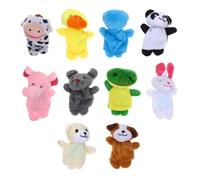 minkissy 10 pièces Marionnettes à Doigts Animaux Peluche pour Garçon Fille Jouets Éducatifs Amusants pour Histoires et Développement Émotionnel