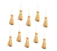 minkissy 10 Pièces Mini Balais Décoratifs Réalistes pour Maison de Poupée Accessoires Miniature pour Décoration et Bricolage
