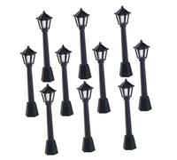 minkissy 10 Pièces Miniature Lamp Post Set pour Micro Paysage Décorations de Jardin Miniatures Lampadaires Réalistes pour Maison de Poupée et Maquettes de Chemin
