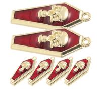 minkissy 10 Pièces Pendentif en Alliage de Crâne Or, Breloque Décorative Polyvalente pour Création de Bijoux et Accessoires D'halloween