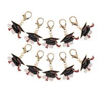 minkissy 10 Pièces Porte-clés Léger et Compact pour pour Clés Forme de Chapeau de Diplômé Accessoire Décoratif Saison de Remise des Diplômes et Sacs