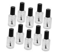 minkissy 10 Pièces Refillable Glass Nail Polish Bottles With Soft Brush Cap For Travel Home And Salon Use Nail Art Sample Containers