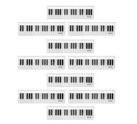 minkissy 10 Pièces Règle Droite en Plastique 15cm, Conception Piano, Précision de