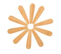 minkissy 10 Pièces Spatule Ovale en Bambou pour Masque de Beauté, Finition sans Écharde et Surface Compatible Verre, Outil Pratique pour Préparation de Masque Fait Maison