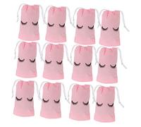 minkissy 100 Pièces de Rangement Poutre Trousse Titulaire Maquillage surligneur lèvre Pochette Rangement Pochette de Rangement Sacs à Cordon vides Soin des Cils Sacs à Cordon éva Rose