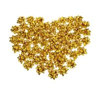 minkissy 100 Pièces Décoration Ruban Étoile Or Pet pour Mariage et Fêtes | Effet Pailleté, Usage Simple, Couleur Or, pour Emballage Présent et Voiture, Lot Décoratif Polyvalent