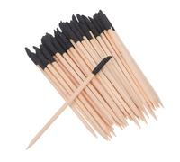 minkissy 100 Pièces Lot Bâtons Ponçage Double Tête Bois pour Manucure Sticks Orange Multifonctions pour Ongles Bois et Plastique Outils Portables pour Salon et Usage Maison