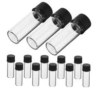 minkissy 100 Pièces Transparent Glass Sample Vials With Plastic Screw Caps Refillable Small Bottles For Cosmetics Essential Oils And Perfume Storage