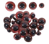 minkissy 100pcs Yeux de Sécurité Plastique Marron pour Poupées et Peluches avec Rondelles, Design Réaliste, Facile à Utiliser, pour Loisirs Créatifs et Amigurumi