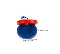 minkissy 12 pièces Bois pour Garçon Fille Instruments de Percussion à Doigt Ergonomiques Jouets Musicaux pour Développement Du Rythme et Coordination des Tout Petits Rouge et Bleu