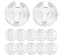 minkissy 12 Pièces Butée de Chaîne à Perles Transparente en Pom pour Stores Verticaux, Accessoire Invisible Couture, Fixation Fiable pour Chaîne de Rideau