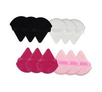 minkissy 12 Pièces Éponges De Maquillage Triangulaires Houppettes Pour Poudre Visage Éponges Cosmétiques Pour Femmes Fond De Teint Liquide Crème Protectrice Crème Coussinet Blush Utilisatio