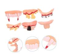 minkissy 12 pièces Fausses Dents Halloween Dentier Vampire Dents Cosplay Zombie Accessoires Costume Party