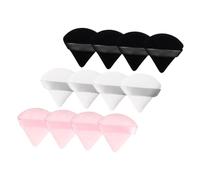minkissy 12 Pièces Houppette Bouffées Cosmétiques De Maquillage Fille Bouffée De Maquillage Avec Ruban Chou à De Fond De Teint Bouffées De Maquillage Pour Femmes Éponge