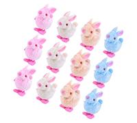 minkissy 12 pièces Jouets Lapin à Remonter Mécanisme Peluche Sautante Garçon Fille Cadeau Pâques Fête Garçon Fille