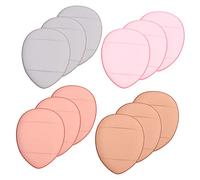 minkissy 12 Pièces Mini Bouffées De Cils Kit De Fabrication Cosmétique Mélange Bouffée Visage Triangle Mélangeurs Mini Mélangeur Grand Corps Houppette Et Récipient Bouffées Blush