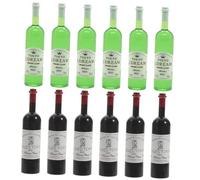 minkissy 12 pièces Miniature Wine Bottles Set for Mini House Accessories Realistic Plastic Tiny and Bottles for Dollhouse Decoration