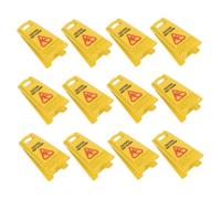 minkissy 12 Pièces Panneaux Avertissement Sol Humide Miniature Accessoires de Sécurité Réalistes pour Maison de Poupées Éducation Au de Glissade et Sensibilisation Sécurité