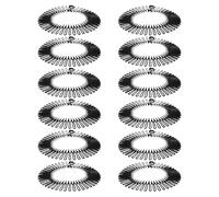 minkissy 12 Pièces Peigne Élastique Cheveux Noir en Abs, Bandeau Invisible Flexible pour Femmes, Confort Ajustable et Usage Lors des Matins Chargés Milieu Professionnel