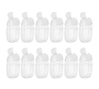 minkissy 12 Pièces Petite Bouteille Plastique Rechargeable 30ml pour Mains, Design Léger et Facile à Remplir, pour Soins Personnels et Voyages D'affaires
