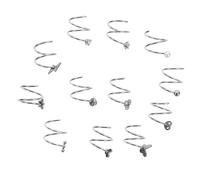 minkissy 12pièces Anneaux De Nez Doubles Spirale Pour Piercing Simple Ornements Décoratifs De Nez Bijoux Pour Femmes