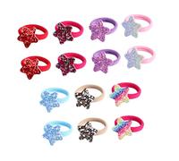 minkissy 14pièces Élastiques à Cheveux Sequins Accessoires Colorés Bandes à Cheveux Caoutchouc Pour Queue De Cheval Et Chignons Parfait Pour Fins Et Moyens