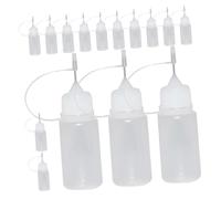 minkissy 15 pièces Flacons Applicateurs Colle Plastique Souple Précis pour Bricolage Peinture Quilling Réparation Maison Petites Bouteilles à Presser pour Huile et Colle
