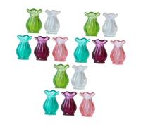 minkissy 15 Pièces Miniature Flower for Dollhouse Decor Small Lightweight Mini Planters for DIY Crafts and Tabletop Display in Colors