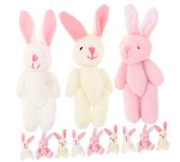 minkissy 15 pièces Peluche Petit Lapin Joint Décoration Pendentif Peluche pour Adultes Rose Blanc Ornements de Noël et de Fête
