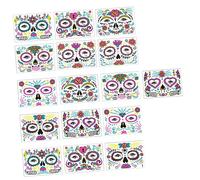 minkissy 16feuilles Autocollants Fluorescents Pour Halloween Tatouages Temporaires Pour Visage Autocollants Halloween Soi-même