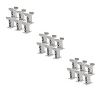 minkissy 18 Pcs Supports Pont Train pour Garçon Fille Accessoires Stabilisateurs de Ferrée Élévateurs Ponts pour Pistes de Train Gris