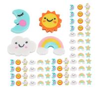 minkissy 180 Pièces Mini Erasers For Cute Assorted Star Moon Cloud Rainbow Pencil Rubbers For Classroom Prizes Party Favors