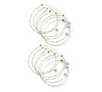 minkissy 19 pièces Jeu de Cordes de Lyre Acier Professionnel Accessoires Fiables pour Harpe Lyre et Stable Remplacement pour Musiciens et Apprentis Classique