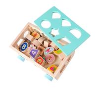 minkissy 1Ensemble Blocs de Construction Bois Forme de Bus Éducatif Compact pour Garçon Fille Colorées pour la Concentration Coordination Œil Main