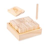 minkissy 1Ensemble Bois de Reconnaissance des Lettres Anglaises Éducatif Alphabet pour Garçon Fille Apprentissage et Sécurisé Développe Observation et Mémoire
