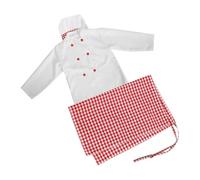 minkissy 1ensemble Costume De Chef Pour Garçon Fille Tablier Et Toque De Cuisine Pour Jeu De Rôle Tenue De Pâtissier Confortable Et Respirante Pour Apprendre À Cuisiner S Amusant