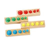 minkissy 1Ensemble Jouets Montessori Bois Colorés Outils Éducatifs Sensoriels pour Développement Cognitif des Garçon Fille pour Coordination Œil Main Créativité