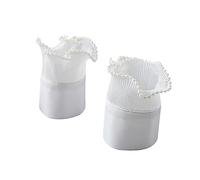 minkissy 1Paire Poignets Perles Élégants pour Femme Accessoires Raffinés Satin Plissé Décorations Perlées pour Look